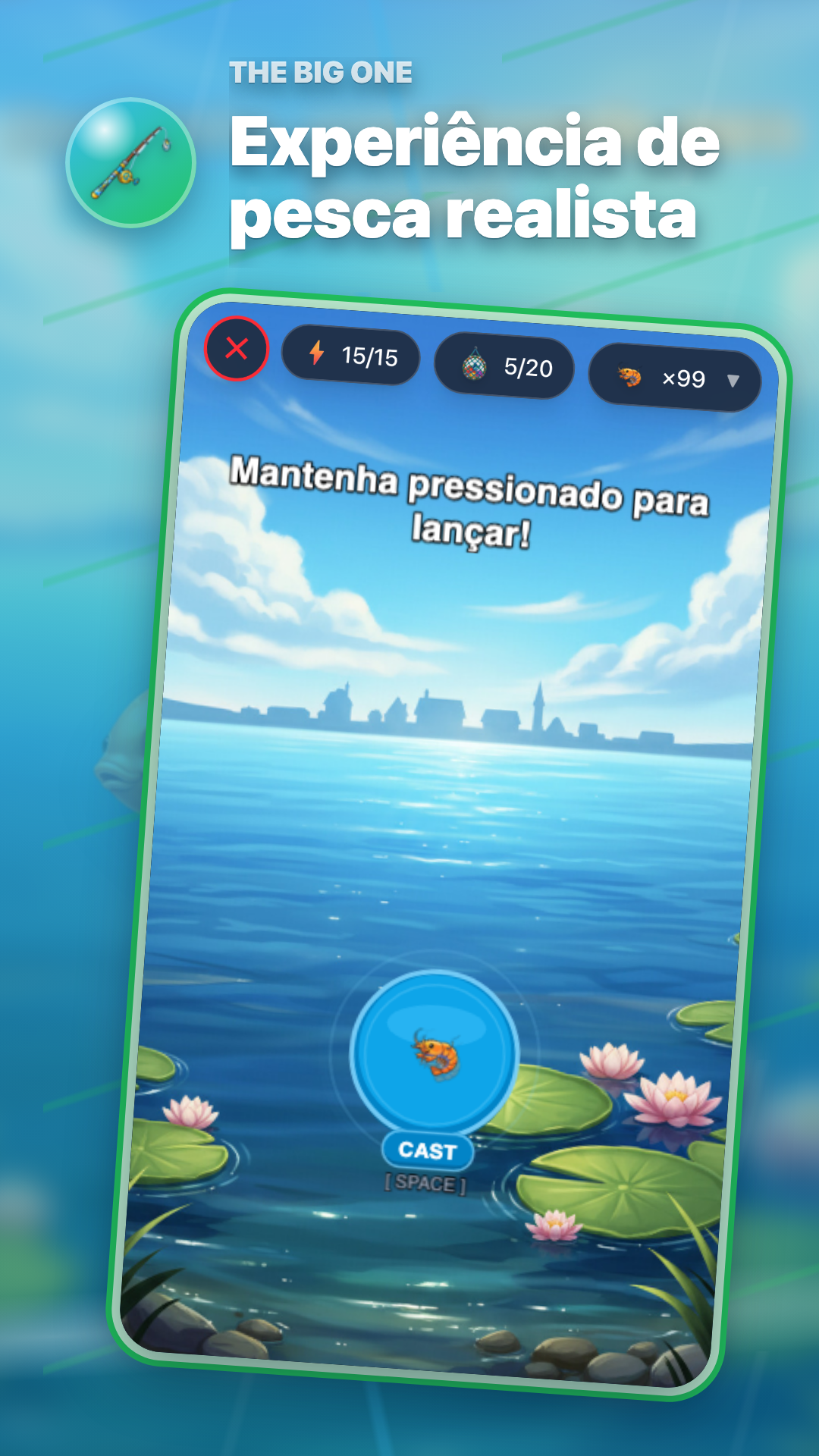 Verificação do logotipo de The Big One: como conferir o mesmo peixe em escritas diferentes