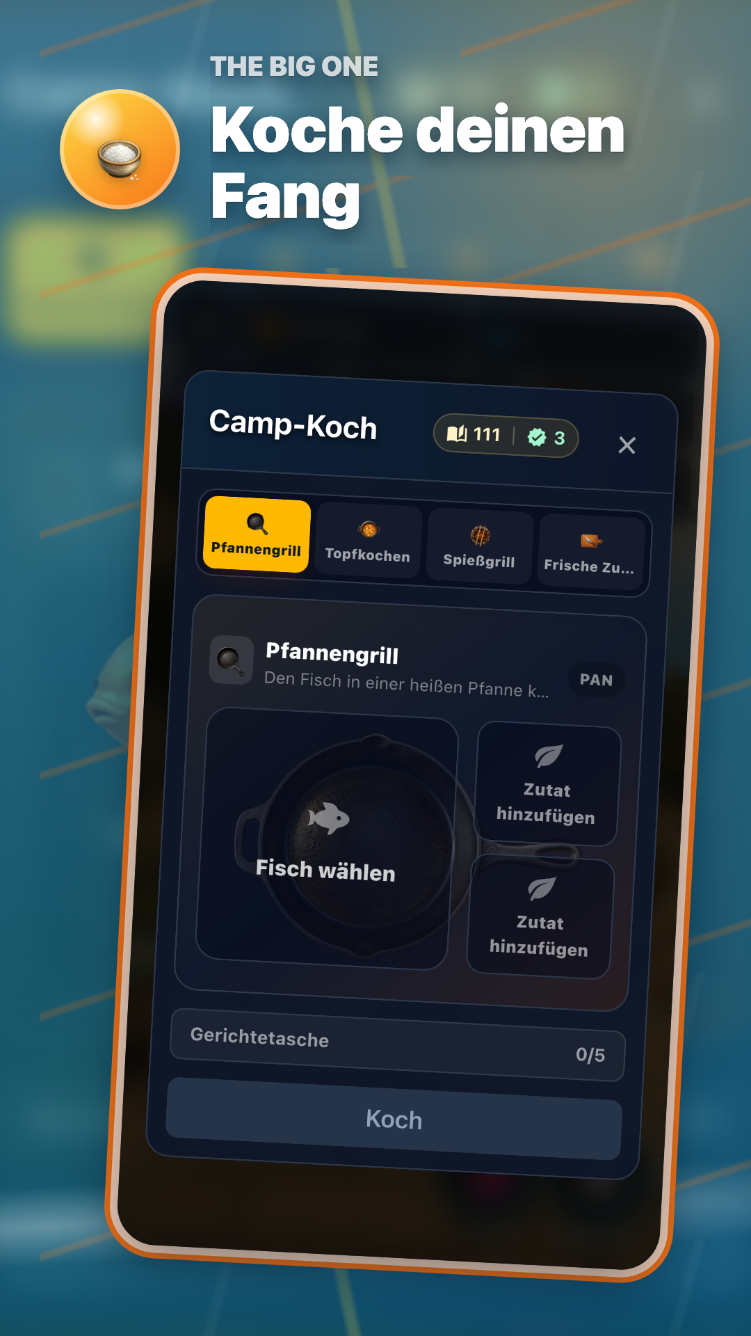 Camp-Kochen Bildschirm in The Big One