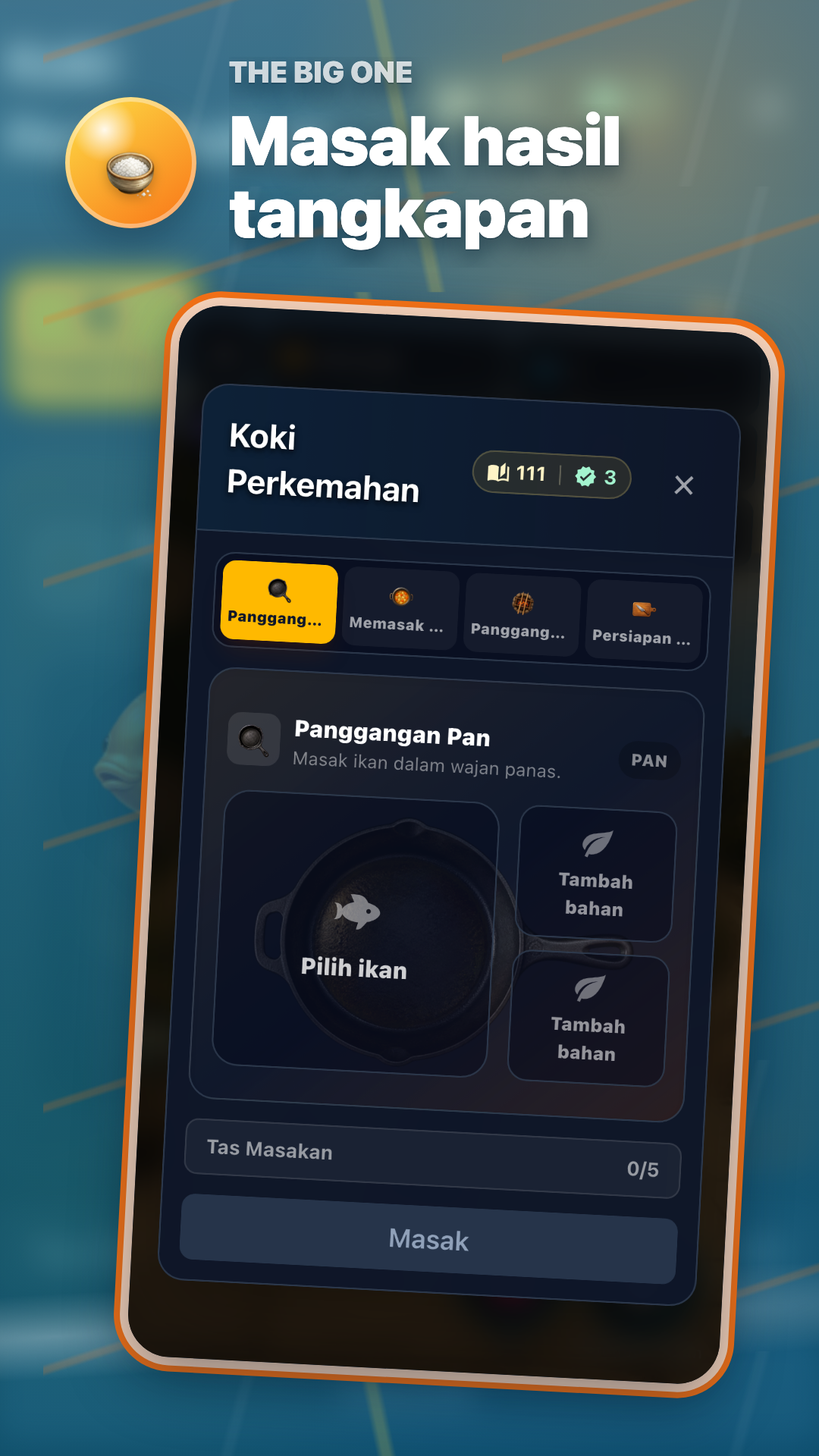 Layar memasak kamp di The Big One