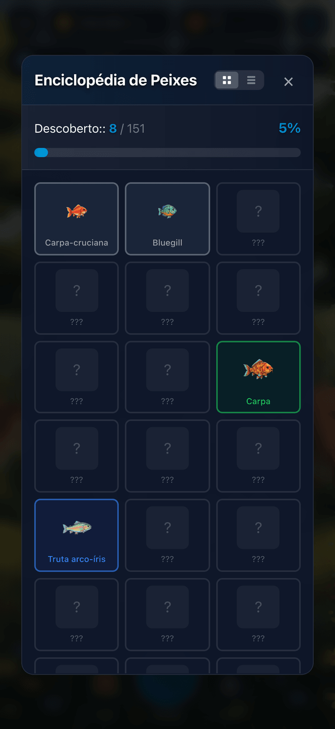 Rotina semanal da Enciclopédia de Peixes em The Big One - Enciclopédia de Peixes screenshot