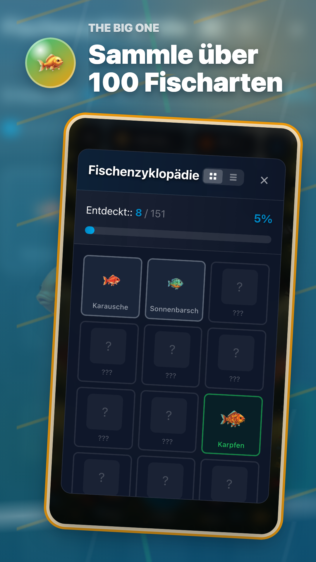 Fischenzyklopädie in The Big One