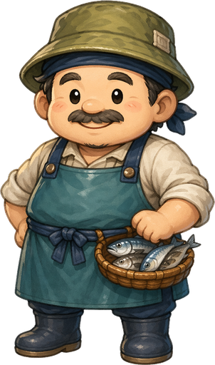 The Big One Fish Merchant NPC art