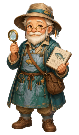 The Big One Fish Sage NPC art
